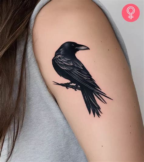 raven tattoo on back|8 Innovative Raven Tattoo Ideas With Meanings